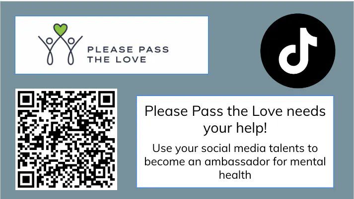 Please Pass the Love is a mental health nonprofit whose mission is to transform comprehensive school mental health. They are in search of people who would be happy and comfortable sharing their message on social media, notably TikTok. This is a great opportunity to make a change!
