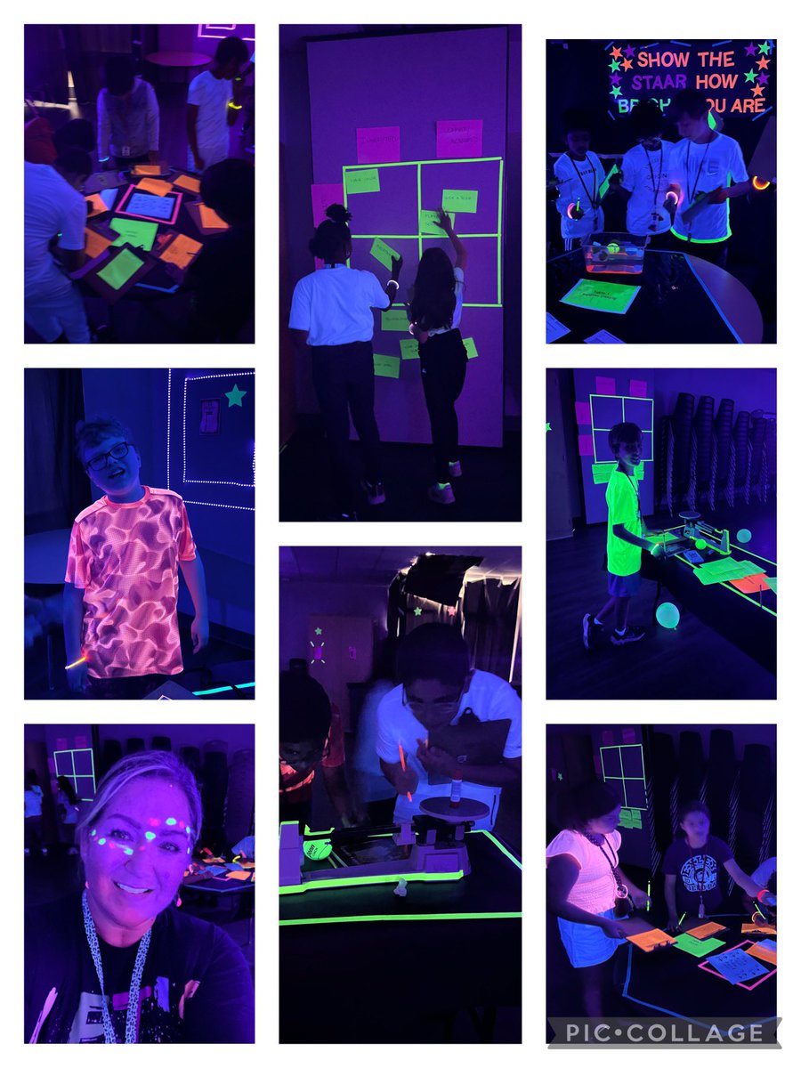 First annual Glow Lab for 5th! Reviewing for the Science STAAR test has never been so fun! #exleytweets #braj5math