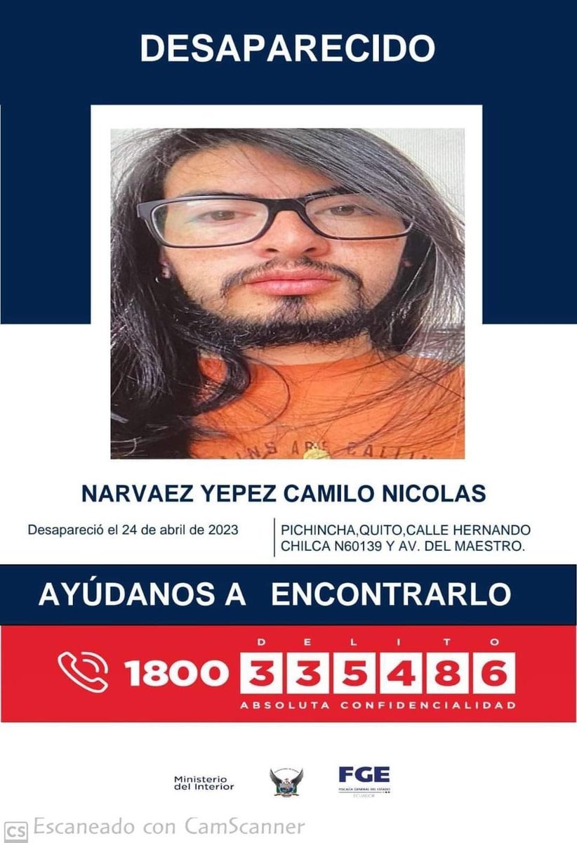 paul_ju82's tweet photo. Les ruego su ayuda. Por favor difundir #desaparecido @camilin86 @DiegoArcos14 @chipilaso93 @TheRealSantino2 @reijournalist @ROBINNOVOA @luchitoquiroz https://t.co/ThQLv4mDgz
