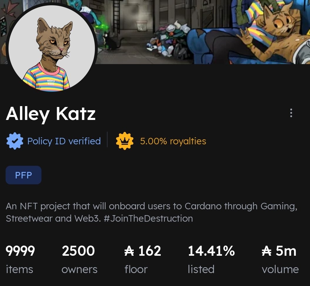 WE AT 5 MILLI 🎉🎉🎉

@AlleyKatzCNFT