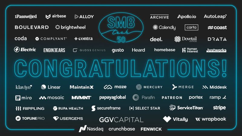 MichaelFulwiler's tweet image. Big news: Heard made the 2023 #SMBTech50! 🎉

Honored to be included with other tech companies powering small businesses like Gusto, Calendly, and Stripe.