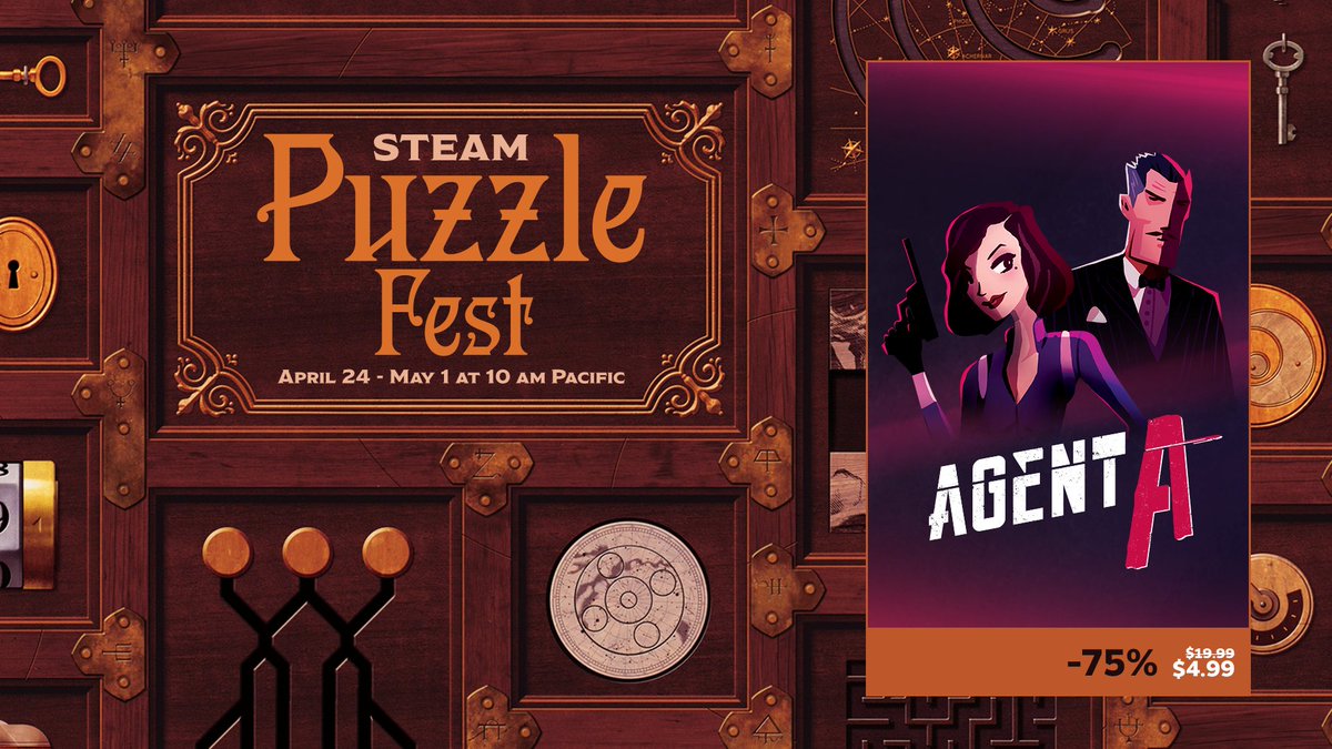 Agent A is part of the Steam Puzzle Fest, grab it now!

store.steampowered.com/app/801480/Age…

#PuzzleFest #Steam #SteamPuzzleFest