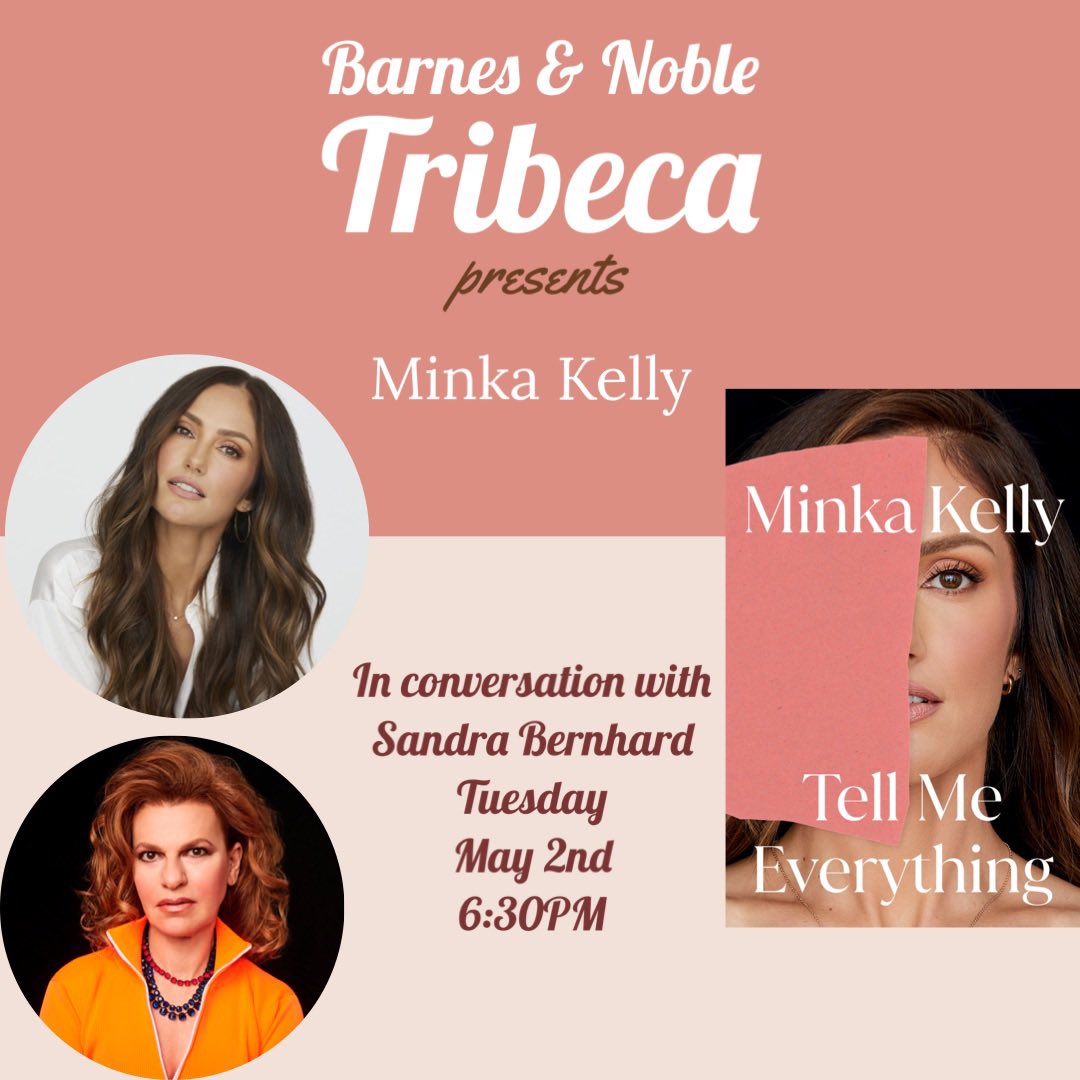 Join us on May 2nd at 6:30pm to welcome author @minkakelly with guest speaker @SandraBernhard Head over to our Instagram for more information See you soon 🎉