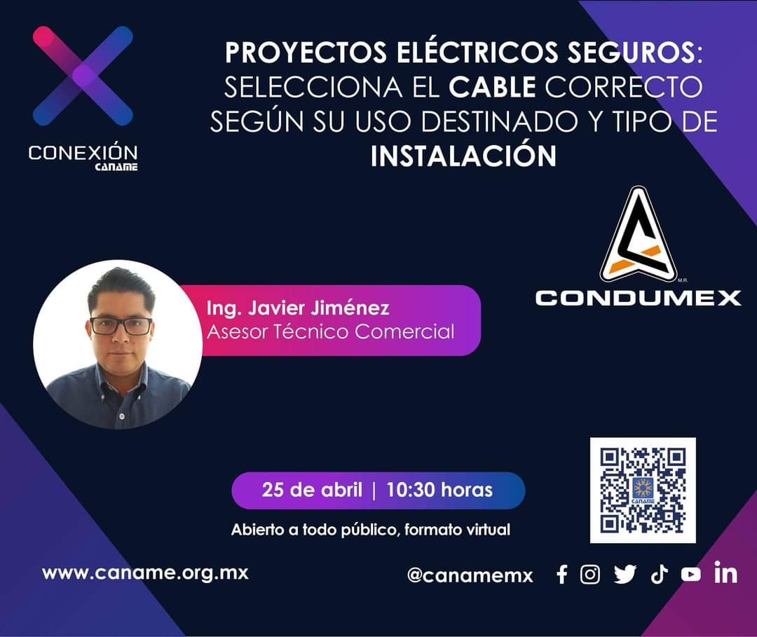 Evento gratuito de Conexión CANAME, a celebrarse el martes 25 de abril, en punto de las 10:30 a.m.

**Abierto a todo público, formato virtual**