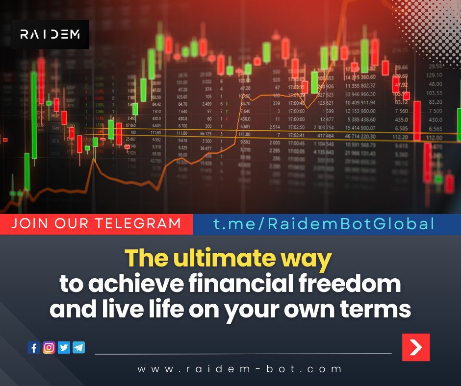 The ultimate way to achieve financial freedom and live life on your own terms
Passive income.
TARGET PROFIT +6~14% MONTHLY
JOIN OUR TELEGRAM: t.me/RaidemBotGlobal
#passiveincome #money #Investing #trading #forex #investment #financialfreedom #business #earnmoney #millionaire