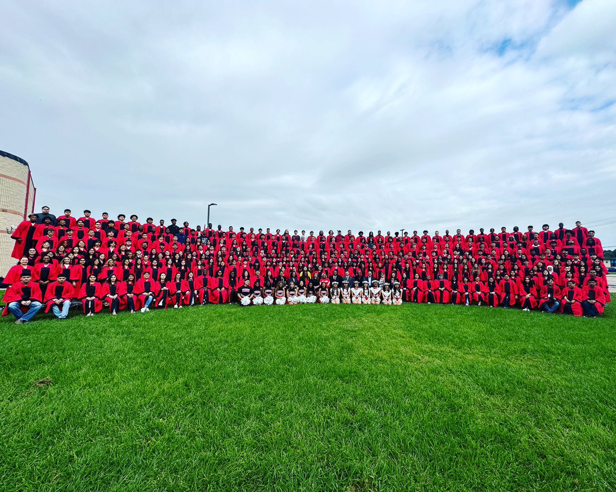 The official B.F. Terry High School Class of 2023. In our final photo, we welcomed Ms. Bessie Neal, a 1983 graduate, and member of Terry’s inaugural class to join us as a connection to our early days. #RangerPride #LetsRide <a href="/LamarCISD/">Lamar CISD</a>