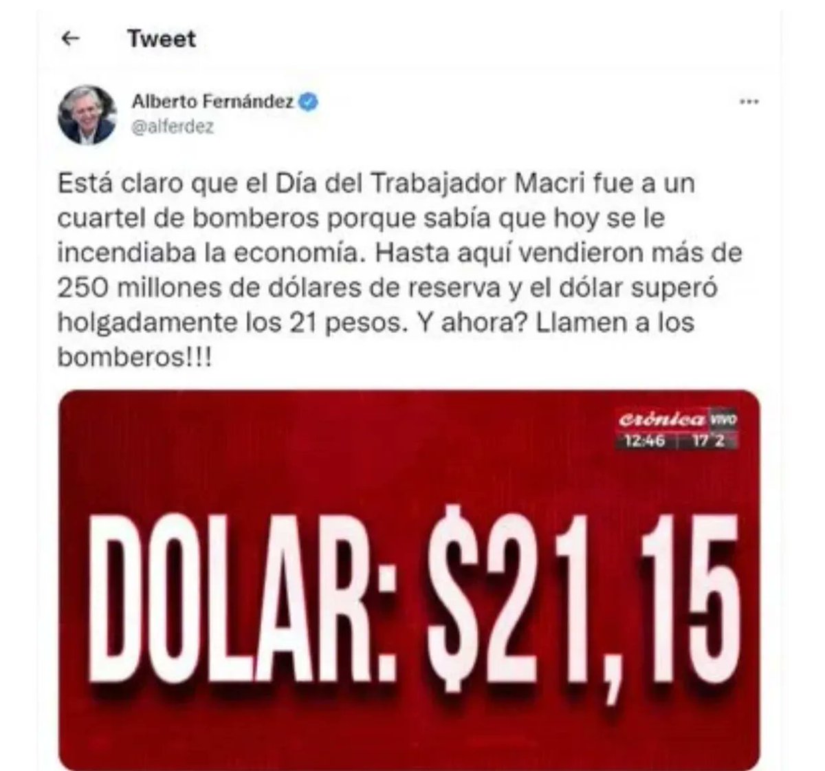Que ocurrente este alberto,  ojala sea presidente algun dia asi baja el dolar sjsj