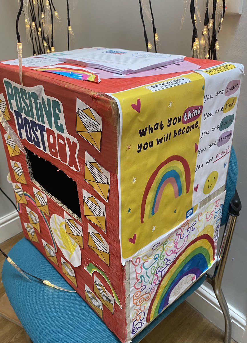 ValewoodPrimary's tweet photo. We made such a positive start to Summer 1, Week 2 today. Thanks to Mrs Mitchell & our #VPSFriendshipTeam who came up with our new #PositivePostbox 📮. We shared this in whole school assembly. I can’t wait to 👀 &👂🏼messages of positivity continue to ripple through our school. ⭐️👫 https://t.co/H2ZtQnt3fC