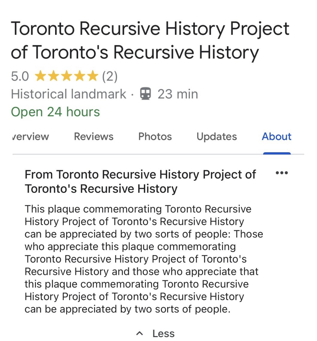 I walked forty minutes through hailing rain to see this plaque in Toronto and it was so extremely worth it