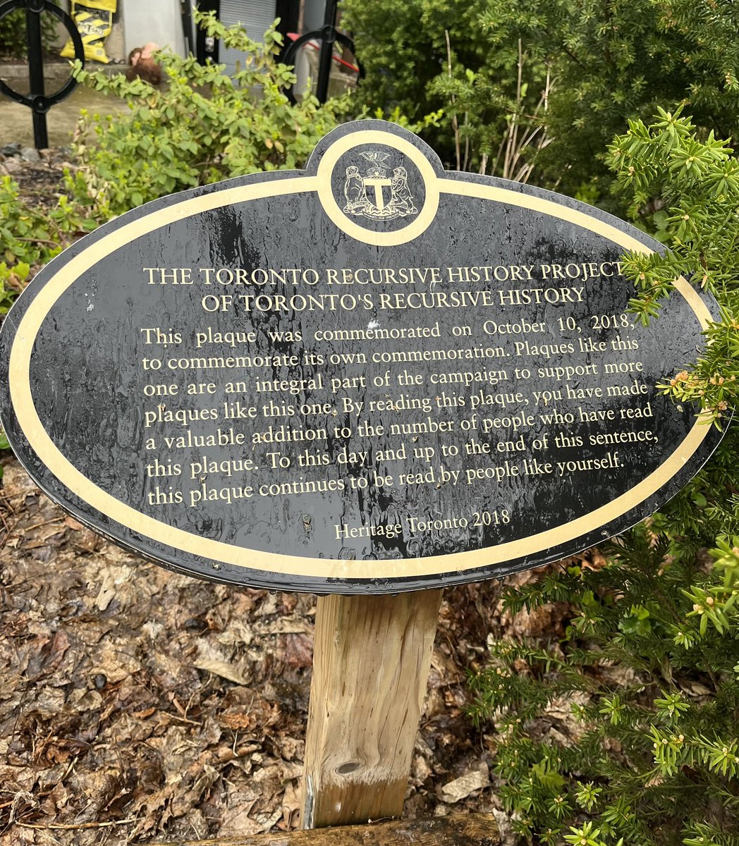anniierau's tweet image. I walked forty minutes through hailing rain to see this plaque in Toronto and it was so extremely worth it