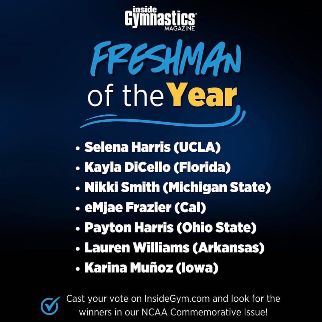 EB Alumni Update 

Vote for Karina Muñoz as Freshman of the Year!