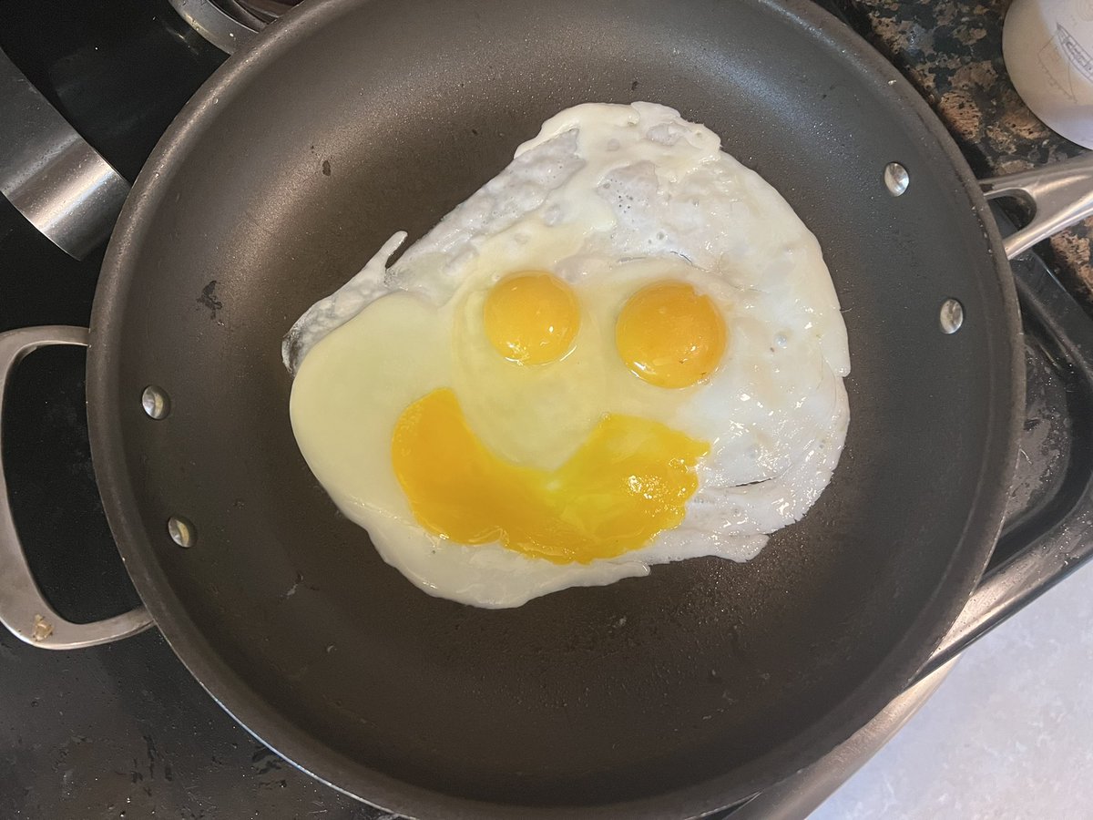 ktmcsea's tweet photo. Optimist: my eggs are smiling at me!
Pessimist: even the eggs mock me https://t.co/s4n4xA5W5E