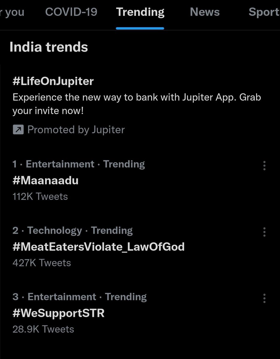 RamSimbuTalks's tweet photo. Throwback
#Maanaadu & #WeSupportSTR trending in India. 🔥
#SilambarasanTR https://t.co/SBirjF4hTV