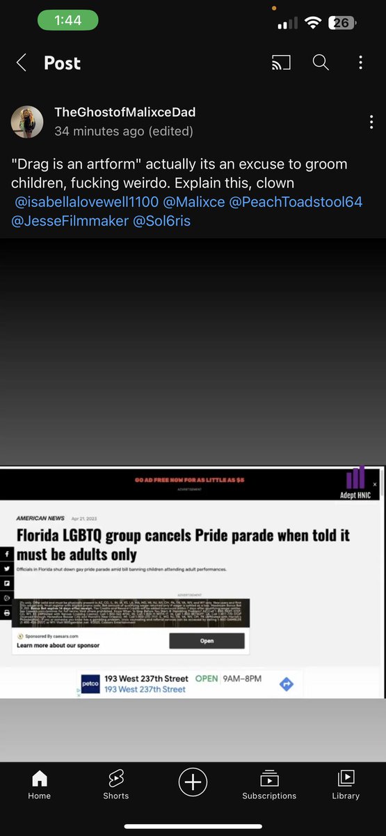 JesseFilmmaker's tweet photo. @TeamYouTube now he’s attacking #LGBTQ groups and making death threats.  https://t.co/Aq6kDvqEQP https://t.co/EXeR2u6Ewh