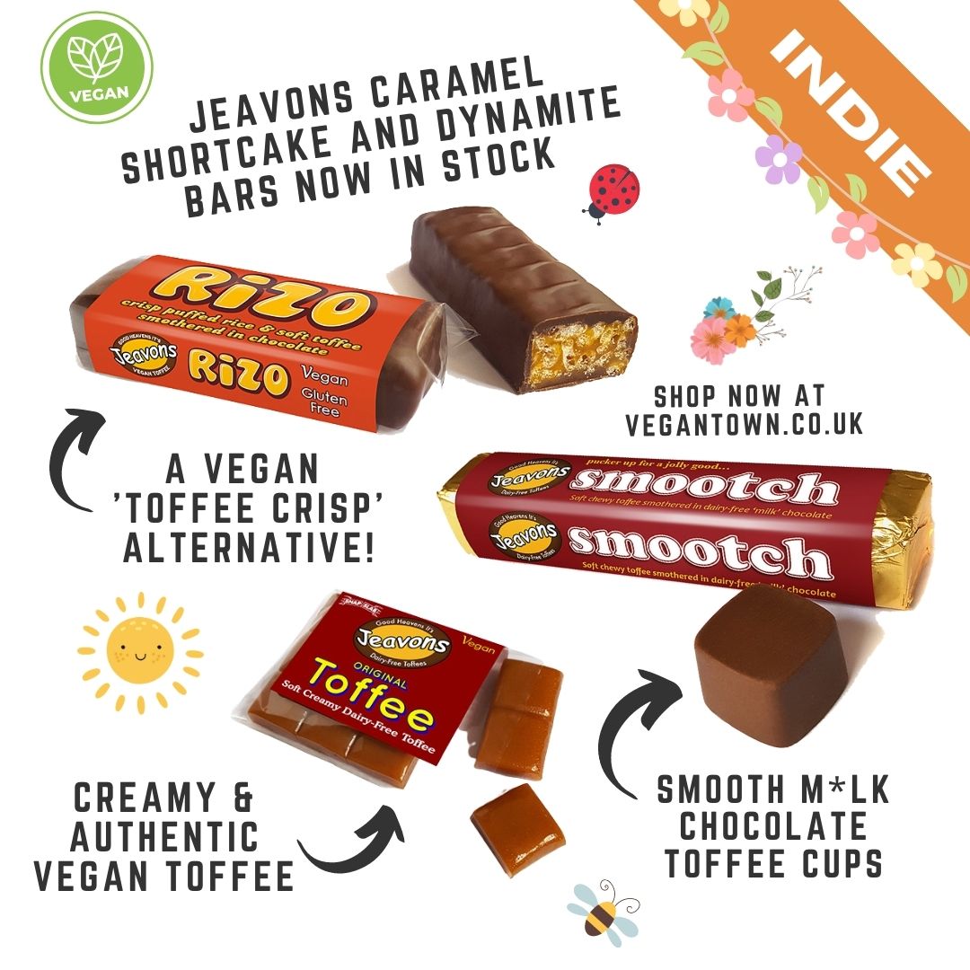 Who says you can't still have your childhood favourites after going #vegan!? Head to vegantown.co.uk for loads of delicious vegan alternatives to things like Toffee Crisp bars and Rolos! 🤤 #veganfood