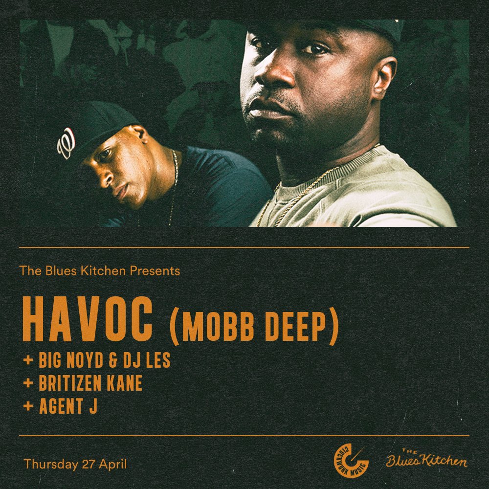 Woiiii! 😤 Catch me supporting the one and only @mobbdeephavoc at @TheBluesKitchen Manchester alongside @DJ_Bayat 💥 this one is going to be special 🙌🏻 plus @RapperNoyd and DJ Les also on the bill... tickets available now 🎟️