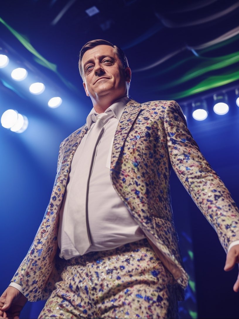 brezaleksandar's tweet photo. I won't pay €8 for Musk's blue check nonsense, but I'm more than happy to pay €10 for Midjourney so that I can make endless "Milorad Dodik dancing at a club" deepfakes and no one can convince me it's a terrible investment: https://t.co/zVg1RJU9SS