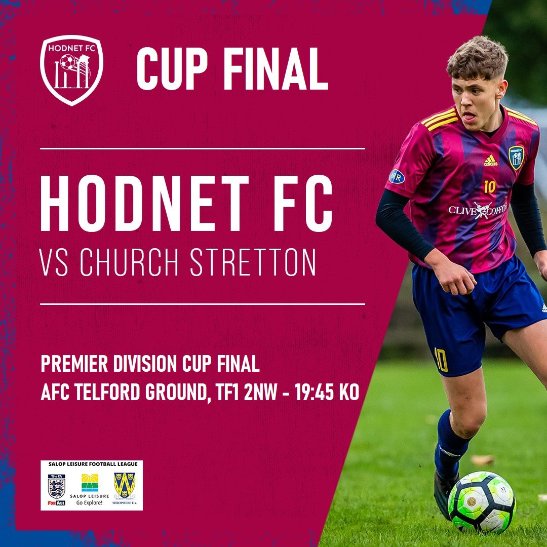 Hodnet FC (@hodnetfc) on Twitter photo 🏆CUP FINAL🏆
Join us at <a href="/telfordutd/">AFC Telford United</a> tomorrow as we go in search of our first <a href="/SalopLLeague/">Salop Leisure League</a> trophy 🏆CUP FINAL🏆
Join us at <a href="/telfordutd/">AFC Telford United</a> tomorrow as we go in search of our first <a href="/SalopLLeague/">Salop Leisure League</a> trophy