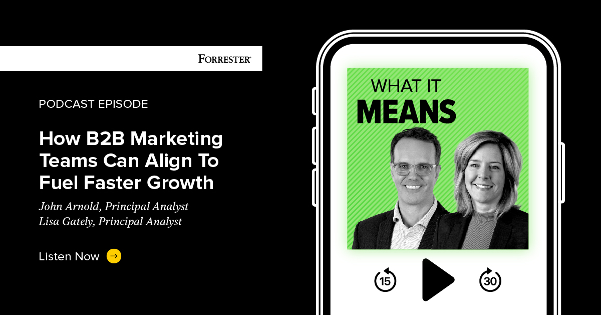 Acquisition-focused B2B marketing strategies leave money on the table. On this week’s #ForresterPodcast​, learn about a holistic approach that accelerates growth opportunities. 
bit.ly/3UTSpnM