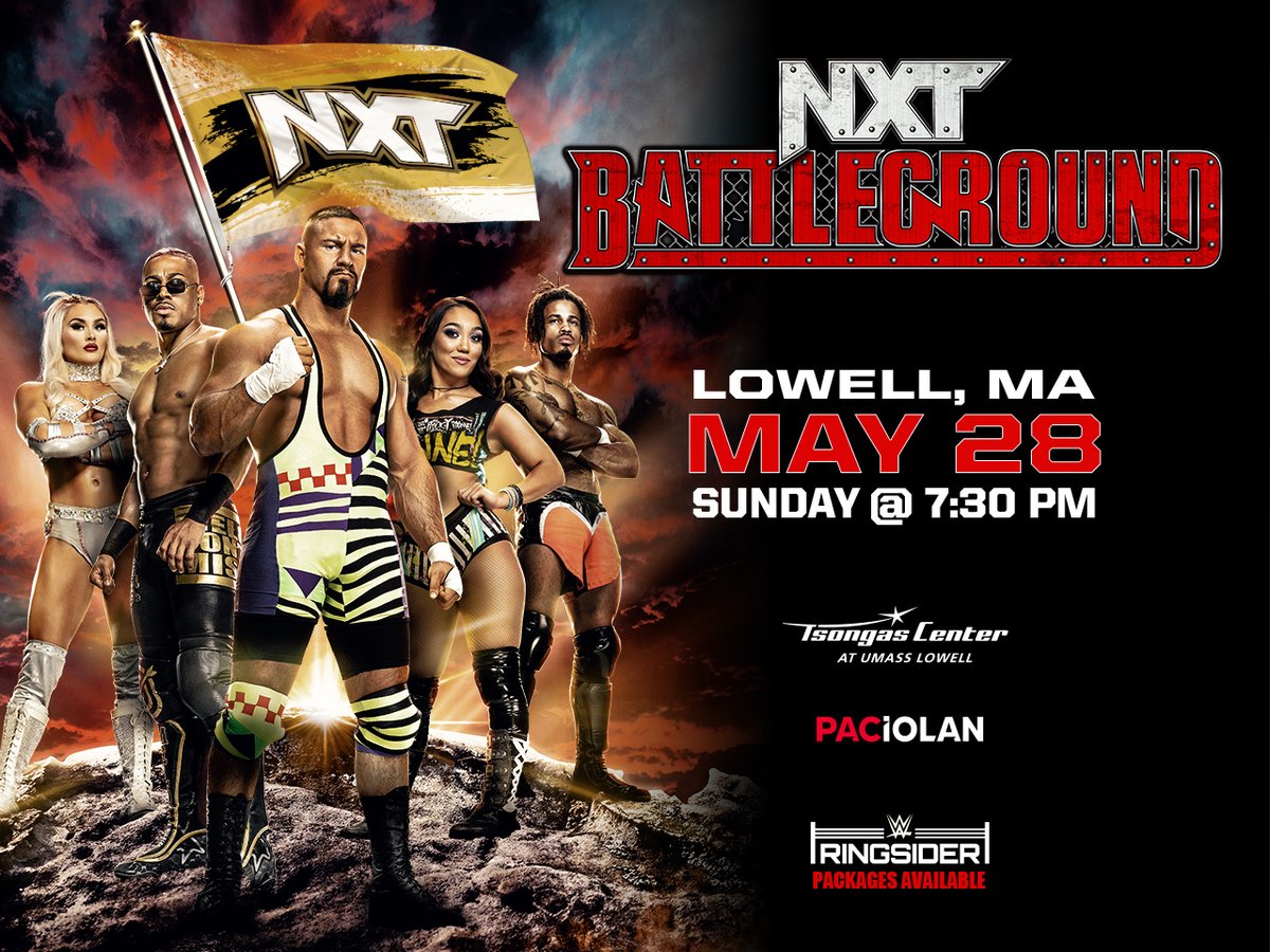 Tomorrow is the last day to get in on the tax day deal! Use the link below to get 35% off select seats for WWE NXT Battleground using code TAXTIME ow.ly/SLn650NQOlP