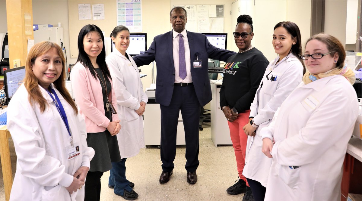 NYCHealthSystem's tweet photo. It's Medical Laboratory Professionals Week! We send a huge shoutout to our lab workers for their amazing work, especially related to COVID-19 vaccines. Here’s the esteemed group from NYC Health + Hospitals #NorthCentralBronx. Join our team: https://t.co/r0bgoflZOC
#LabProsWeek https://t.co/bhawbBhbJH