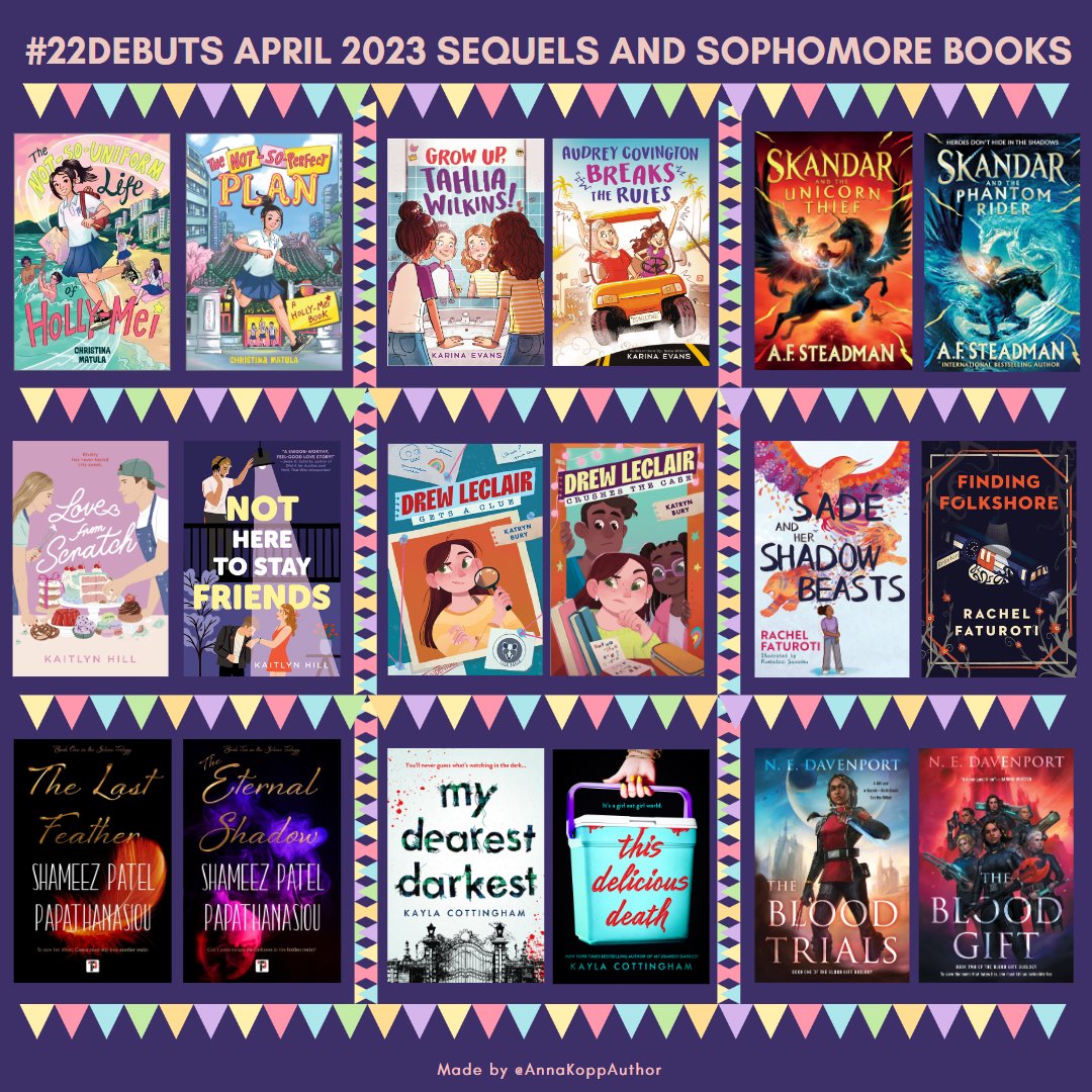 Last week of the month means a new ICYMI #22Debuts April sequels and sophomore releases! Books and authors in thread.
