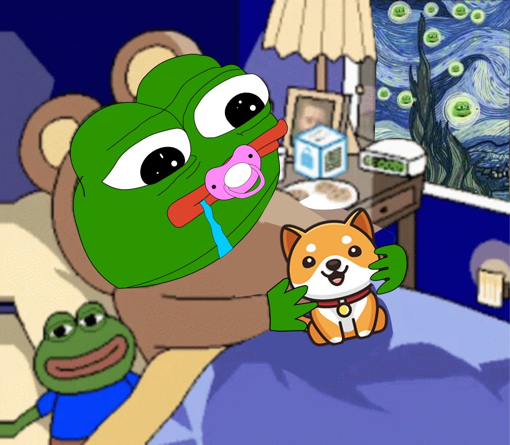 flashblok's tweet image. no sleep for #BabyPepeArmy lolll

#BabyPepe