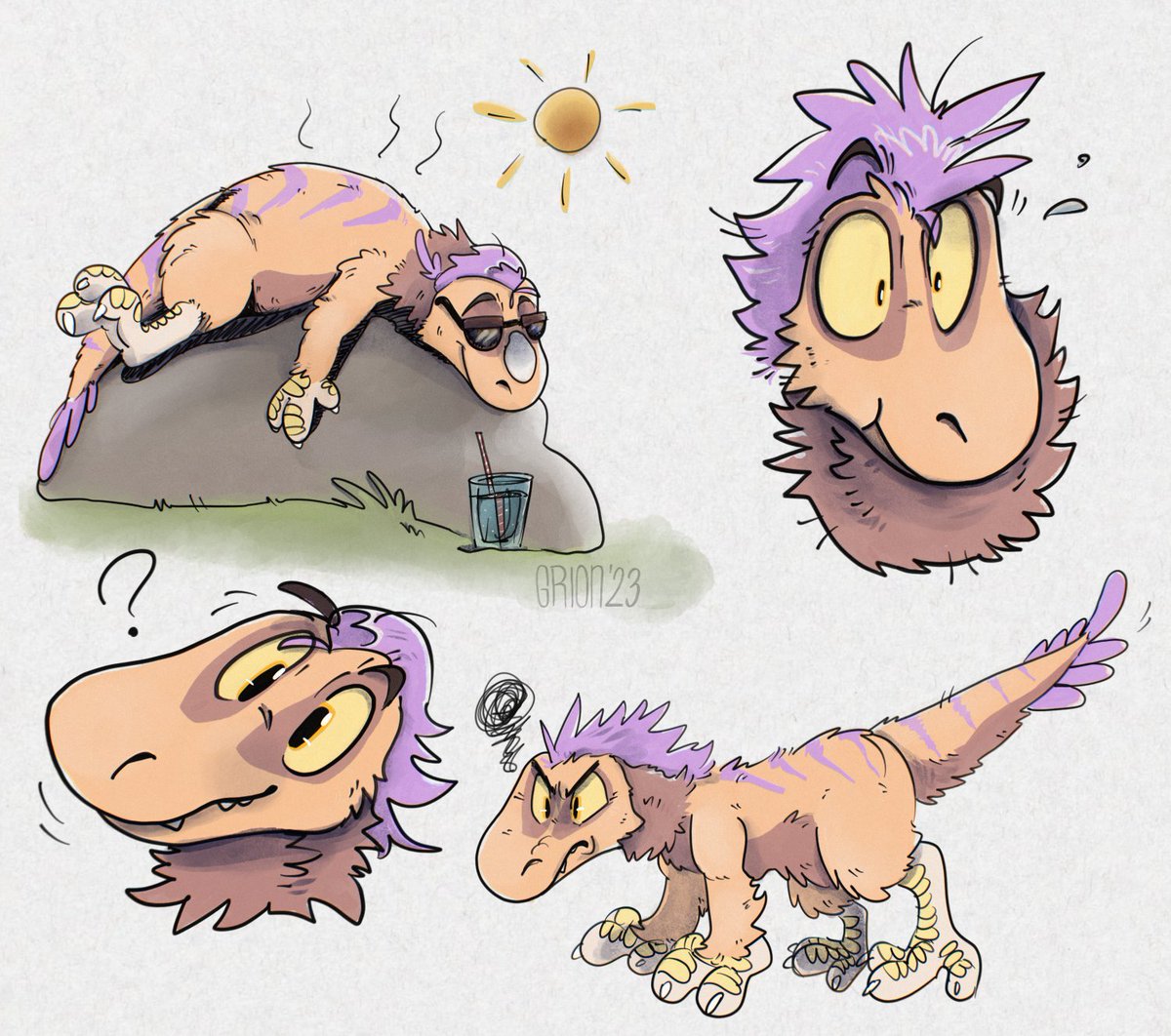 Grion_FursuitUP's tweet photo. Sun's out - the lizard is out☀️😎

Sketch page about Terra the raptor :D 
Who belongs to @FurryGrammar 

I'm really happy with this one because I used new brushes and turned out nice :D 
(I still would like to do more, poke me if you are interested) https://t.co/cXQkbQIY6R