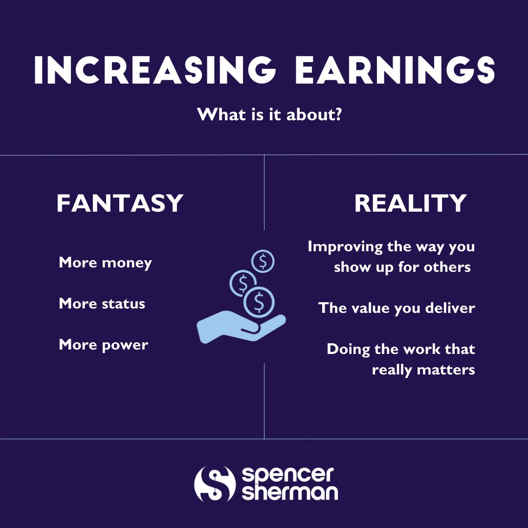 The reality of increased earnings is within your reach!

[Make sure to *follow me* for wealth-building insights]
.
.
.
.
#wealthbuilder #increaseincome #increaseearnings #fantasyvsreality #mindfulmoney #spencersherman