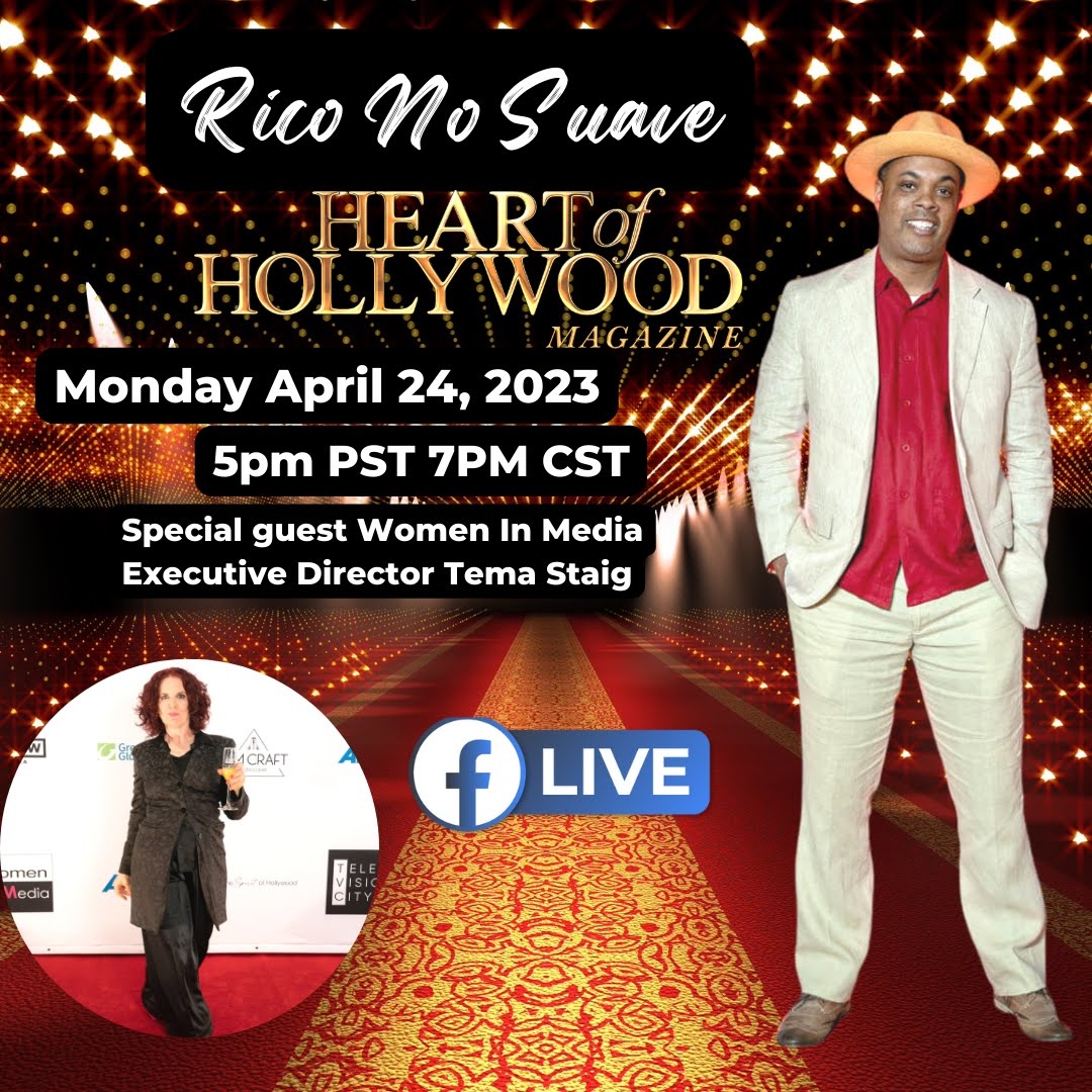 It's #MondayMotivation! Be sure to catch Women in Media's Executive Director, Tema Staig, TODAY at 5 PM PST/7 PM CST/8 PM EST, Live! with @riconosuaveshow for @heartofhollywoodmagazine on Facebook 🎥

Join us here this evening: facebook.com/heartofhollywo…