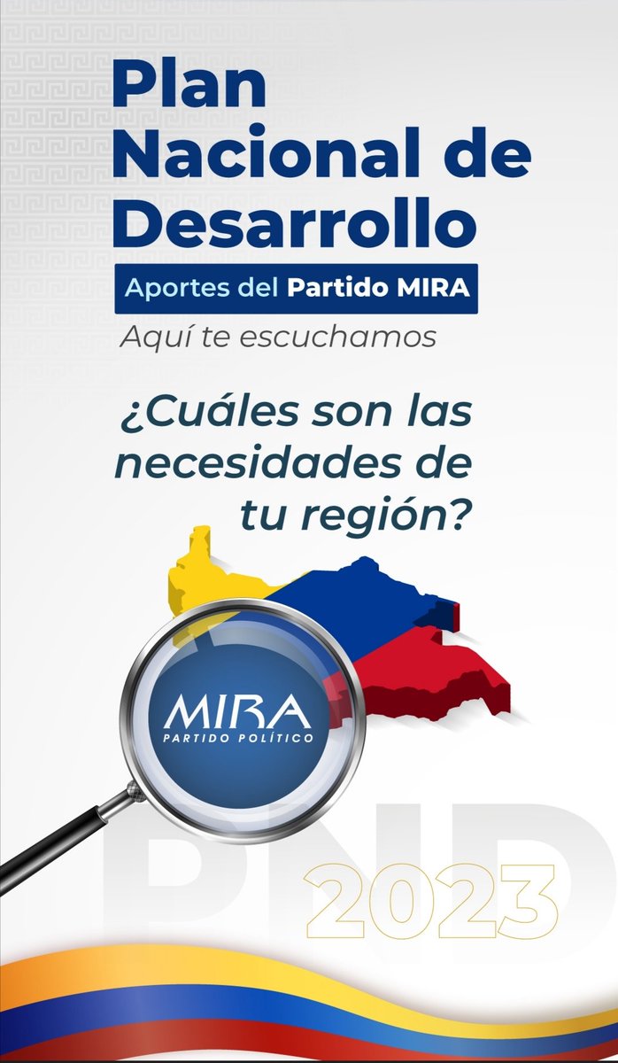 CesarLondonoD's tweet photo. #PartidoMIRA Participa del sondeo nacional del plan de desarrollo #PND  abriendo el siguiente link.
https://t.co/8Tt7YqepzT. https://t.co/YaI23W2pcS