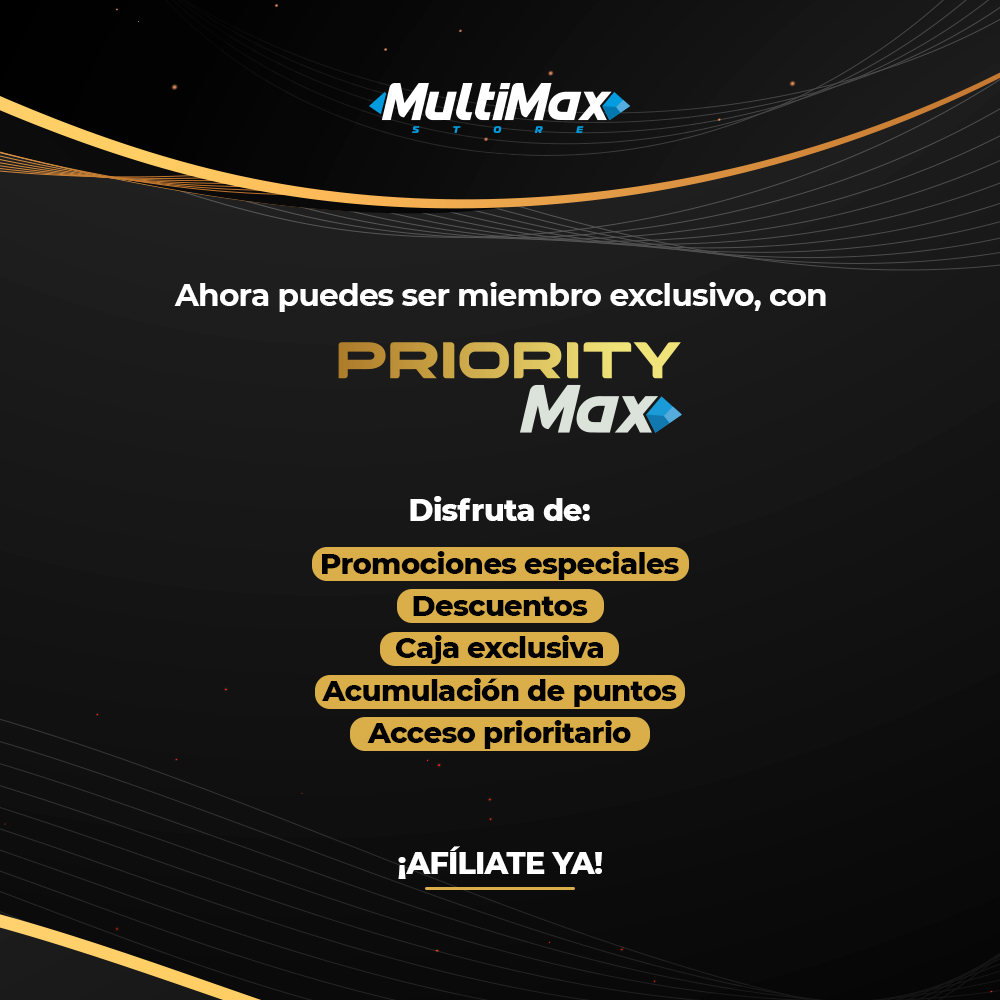 Multimax_Store's tweet image. Conviértete en miembro exclusivo de #MultiMaxStore, con nuestra tarjeta #PriorityMax, con la cual podrás disfrutar de: promociones especiales, descuentos, caja exclusiva, acumulación de puntos, acceso prioritario y mucho más ¡Afíliate ya!💙