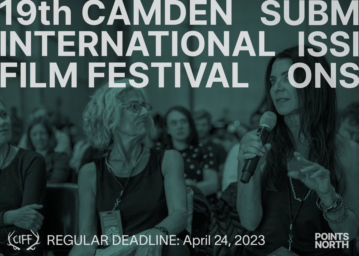 Deadlines TONIGHT at 11:59PM eastern! 

The regular deadline for submissions to XIX CIFF: bit.ly/fociffsub | ?s: submissions@camdenfilmfest.org

Last chance to apply for the '23 Points North Fellowship: bit.ly/PNFellow | ?s: artistprograms@pointsnorthinstitute.org