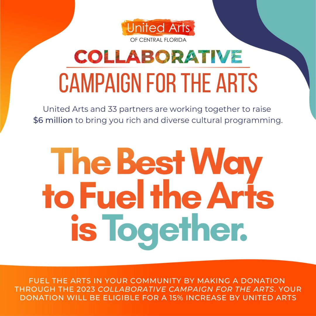 The 2023 Collaborative Campaign for the Arts is almost over! This campaign is our moment to shape our community to include more art, more culture, and more sparks of creativity in our community and in our classrooms! Help us reach our goal: unitedarts.cc/artsforall/