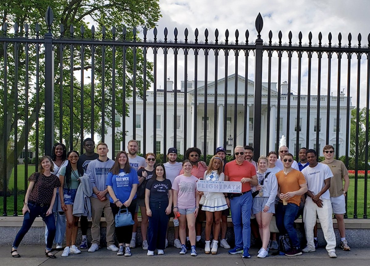 HartwickCollege's tweet photo. HAWKS HIT NATION’S CAPITOL! This Career Hop was a two-day, two-city program that connected 19 students with alumni from all manner of fields. Read more at https://t.co/UQYIVMp5YM https://t.co/2BCw54xg4L