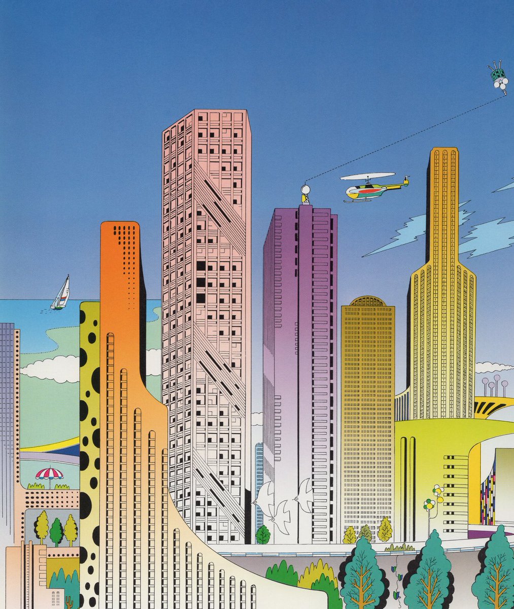 xe0_xeo's tweet photo. Illustrations by Japanese illustrator Hiroshi Manabe from the 2001 text "Stroll Into Imagination" https://t.co/ZHt1szapMN