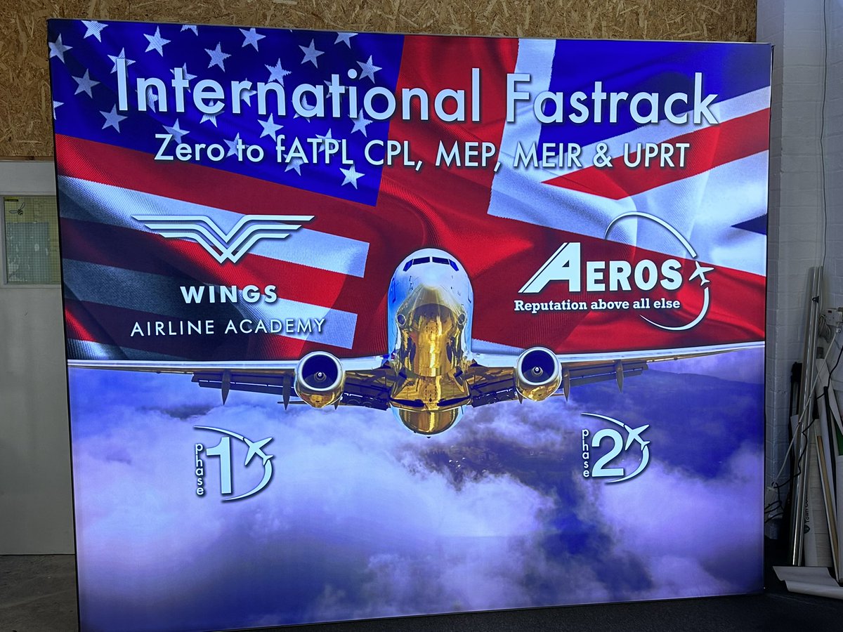 UDLimited's tweet photo. Our stretch bright display was a great success for Aeros flight training at their recent #event! Head to https://t.co/ctDt5kk5BI for the latest , head turning portable fabric displays! #WorcestershireHour #expo #display #exhibition https://t.co/jinpwfooQb