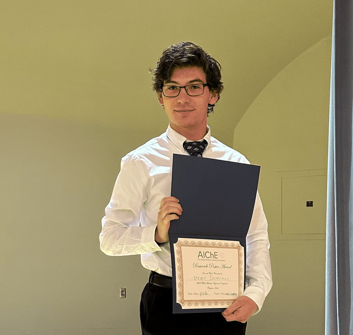 JHU_ChemBE's tweet photo. Steven Doctorman: second place, research poster presentation. https://t.co/u8Ubuymno4