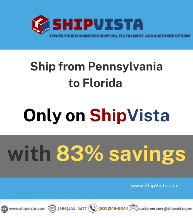 shipvista's tweet photo. Ship from #Pennsylvania to #Florida with up to 83% #savings, only on https://t.co/wFAAAjyygu.
Visit https://t.co/wFAAAjyygu now
Ask any query
Toll-free: 855-434-3477 or
Email: customercare@shipvista.com
UPS Purolator Shopify WooCommerce
#trackingnumber #livestreaming #shipping #shipwithconfidence #ecommerceshipping
#smallbusiness #shippingworldwide✈️ #shippingcost #UPS #Canpar #florida
#discountshipping #cheapshipp #supportlocalbusiness
#supportsmallbusiness #supportwomenbusiness
With 💘@shipvista Made in Ontario