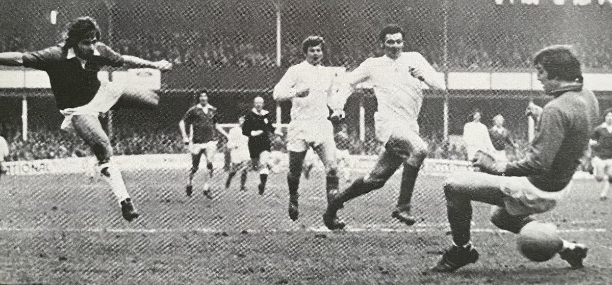 Bob Latchford scores for Everton against Birmingham City. His first Goodison goal for Everton, and against brother Dave