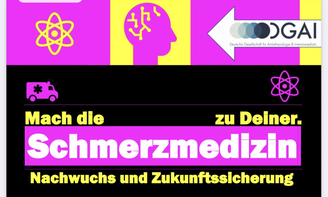 Für alle Kolleg*innen hier, die sich für die Schmerzmedizin begeistern ⚡️ 🧠 💊: die Wissenschaftlichen Arbeitstage Schmerzmedizin der <a href="/Anaesthesisten/">DGAI e.V. und BDA e.V.</a> ak-schmerzmedizin.dgai.de/transparenz-2.…