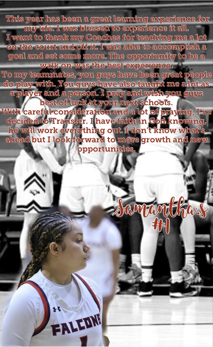 Taking the Risk🙏🏽🏀……
#uncommitted #d1 #d2 #collegebasketball #Transfers #JUCOPRODUCT #ncaaWBB #basketball #Falcons #DreamBigHustleHarder #GodIsGood