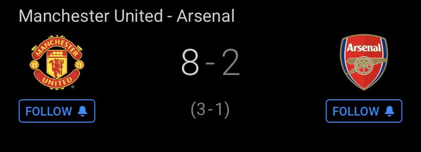 Jack__MUFC's tweet photo. @Saliba6ii Maybe next time use a Score that includes your team https://t.co/Ibu3LB3pCs