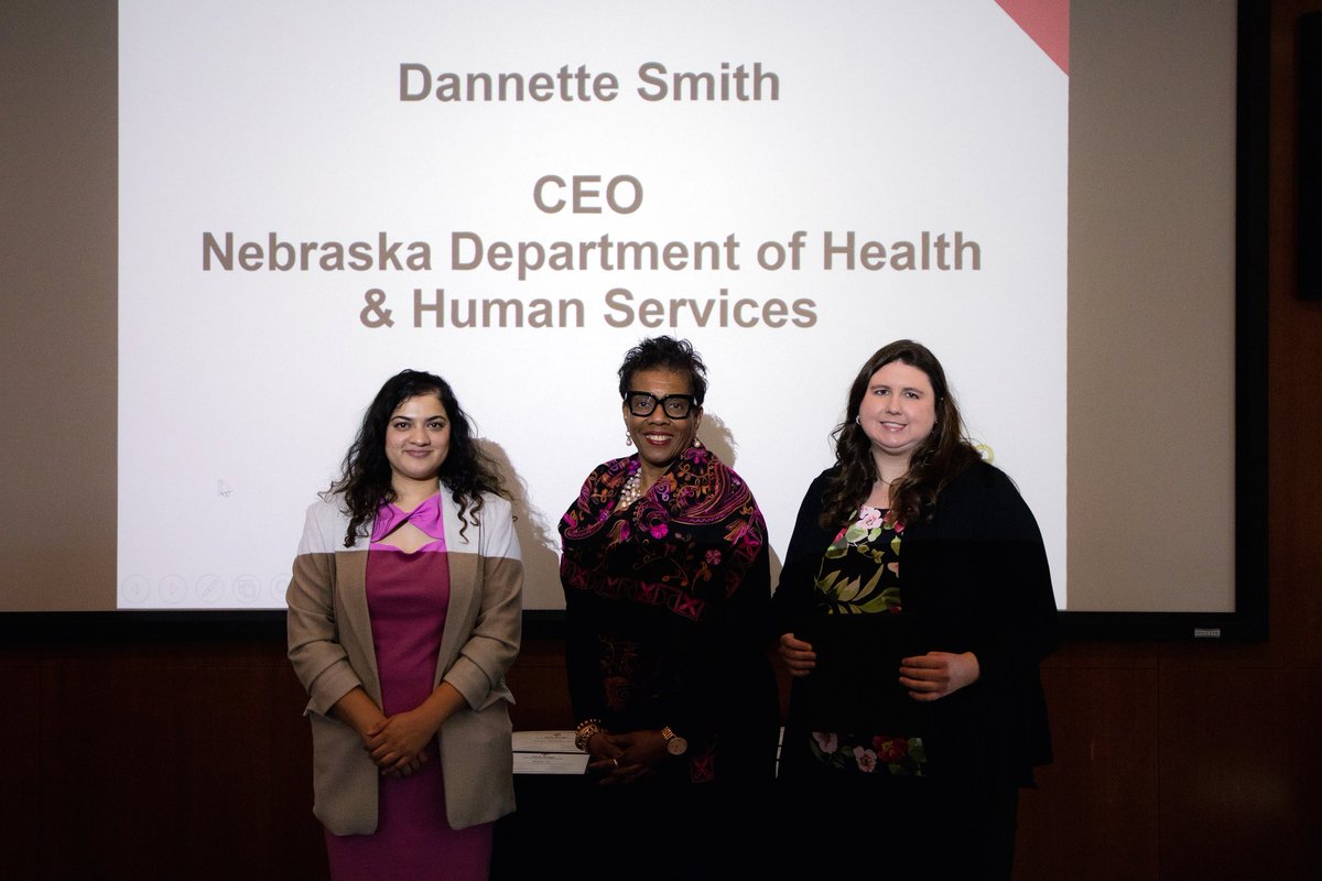 DrAliSKhan's tweet photo. CEO Dannette Smith @NEDHHS inducted into the @UNMCCOPH chapter of national public health #DeltaOmega honor society. Fabulous choice given her health impact across Nebraska for all Nebraskans, effort to protect health, and support of an academic health department. https://t.co/TAWnCZaCml