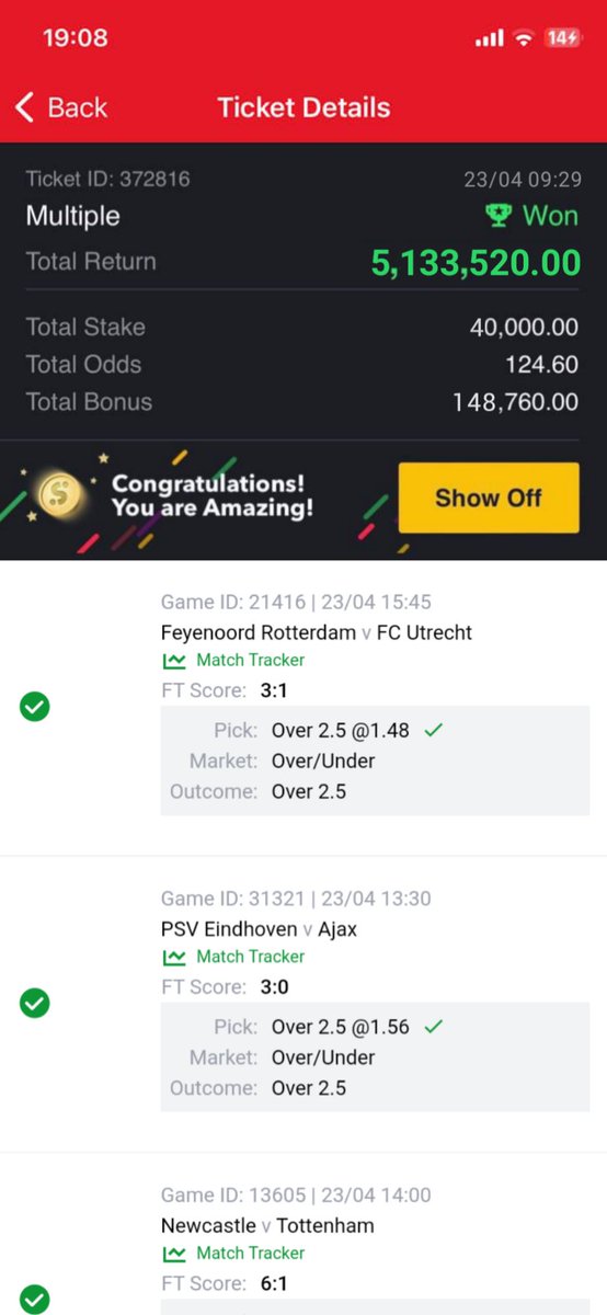 Boom 150k odds edit came home 🤩🤩🤩💥💥💥✅ congrats to all that Flexed and edited the game 🚀🚀  I’m doing 500k giveaway for you guys
