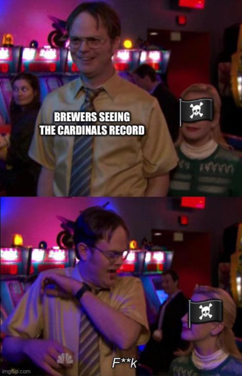 Mrs_J_Bananas's tweet image. #brewers 
#NLCentral
#standings
#Mondaymorning 
#TheOffice