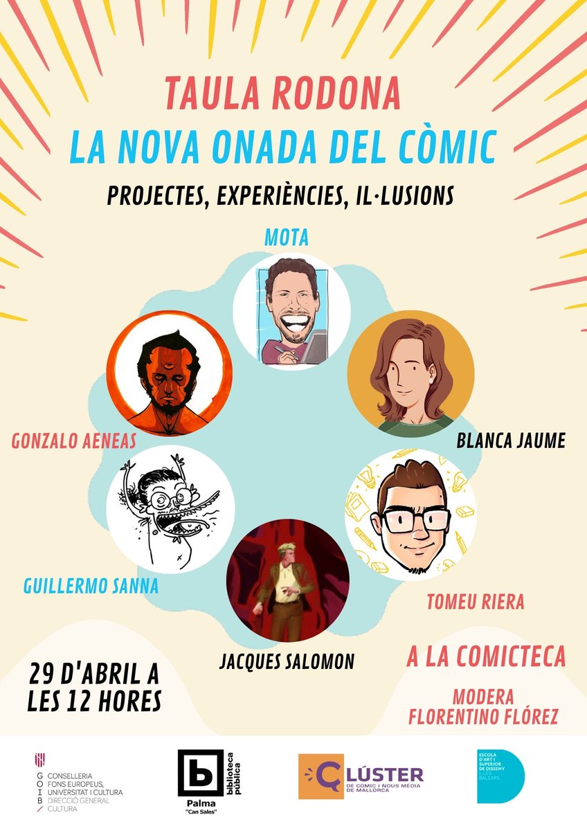 ¡Nova onada d'autors de #comic! 

El propet dissabte tens una trobada ben refrescant amb les noves de generacions d'autors a <a href="/BiblioCanSales/">Biblioteca pública de Palma Can Sales</a>

¡No te perdis tot lo que tenen que contar els joves! ❤️

#autorsdesesilles #dibuixants #Mallorca #biblioteca #agendaculturalmallorca