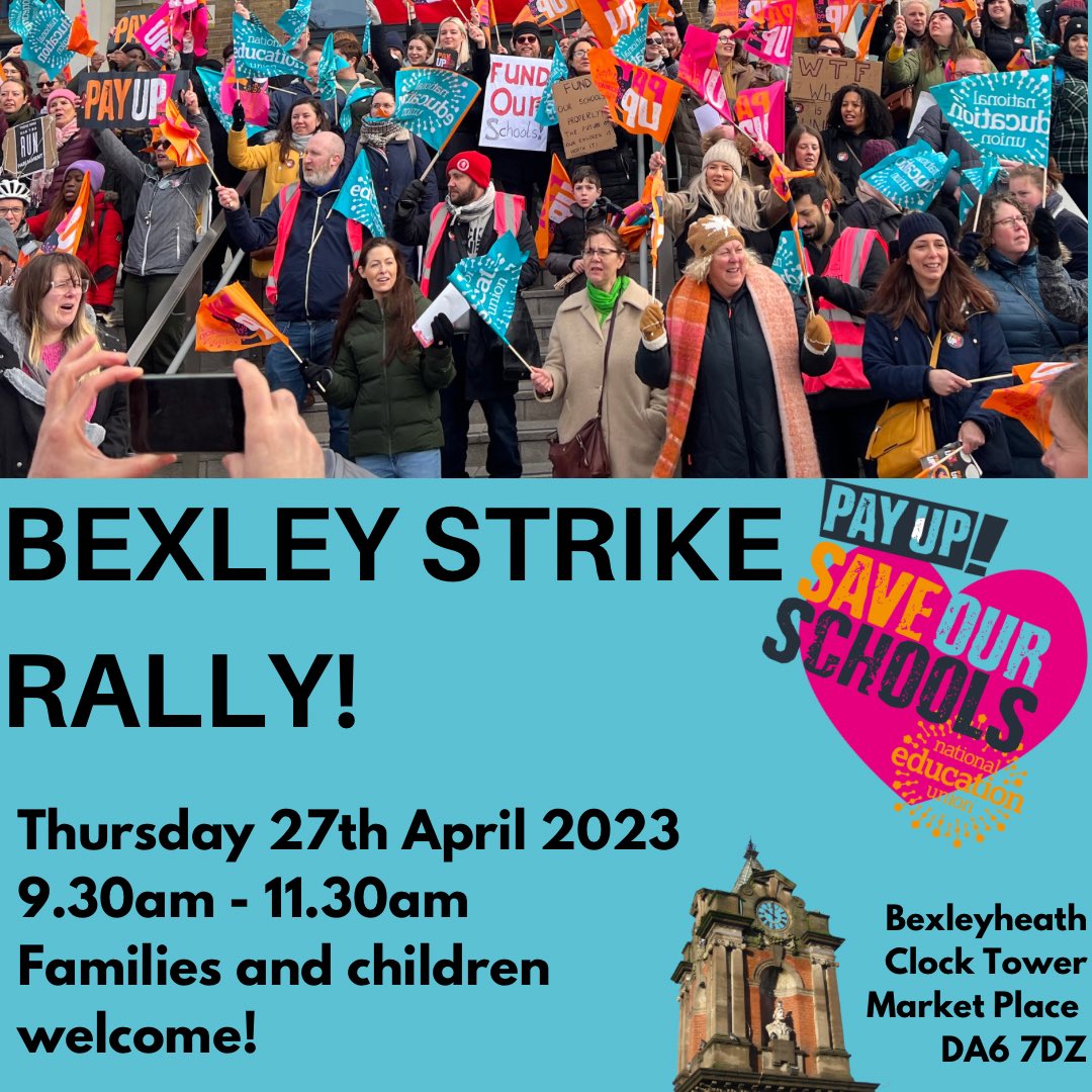 Team Bexley, are you ready?! 📢🪧✊ Come and join us this Thursday to let this government know that our schools and our students deserve better! #PayUp #SaveOurSchools #PayTheBillGill <a href="/NEUnion/">National Education Union</a>