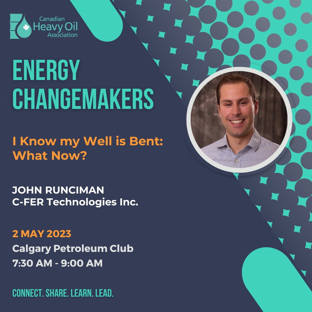 What do you do when your well is bent?

Share your experience and learn more from John Runciman at C-FER Technologies at the next Energy Changemakers talk at the Calgary Petroleum Club on May 2nd, 730-900 AM.

Register now: lnkd.in/gEsMpT88

#CCUS #SAGD #CFERTechnologies
