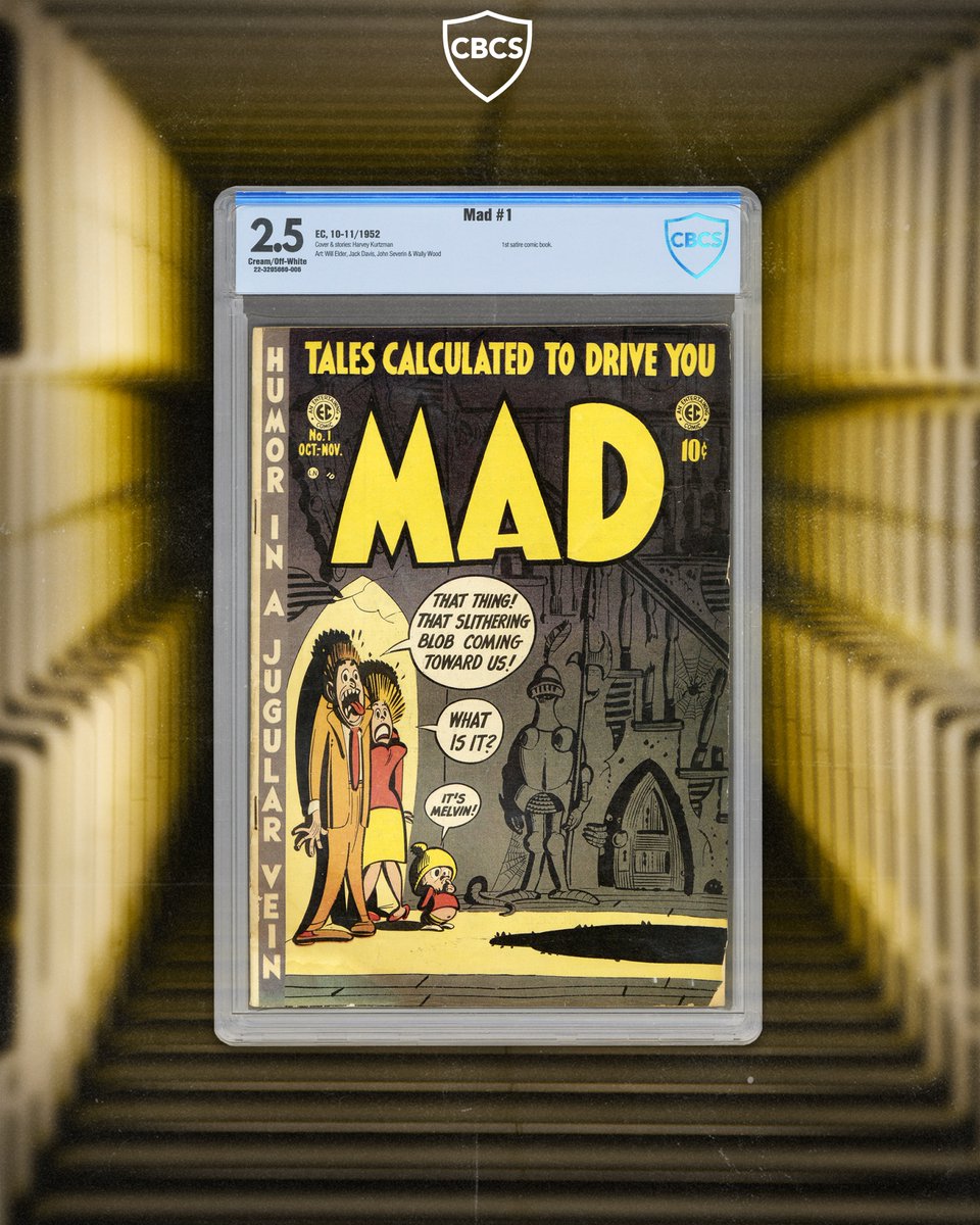 CBCScomics's tweet photo. The first issue of one of the oldest publications for Comic Books! Have this "Humor in a Jugular Vein" slabbed to day!
Vintage TATs are still at record low numbers with the highest being 20 days!
#cbcscomics #vintagecomics #comics #comicbooks #madmagazine #mad #comicgrading https://t.co/CybzJliiAf